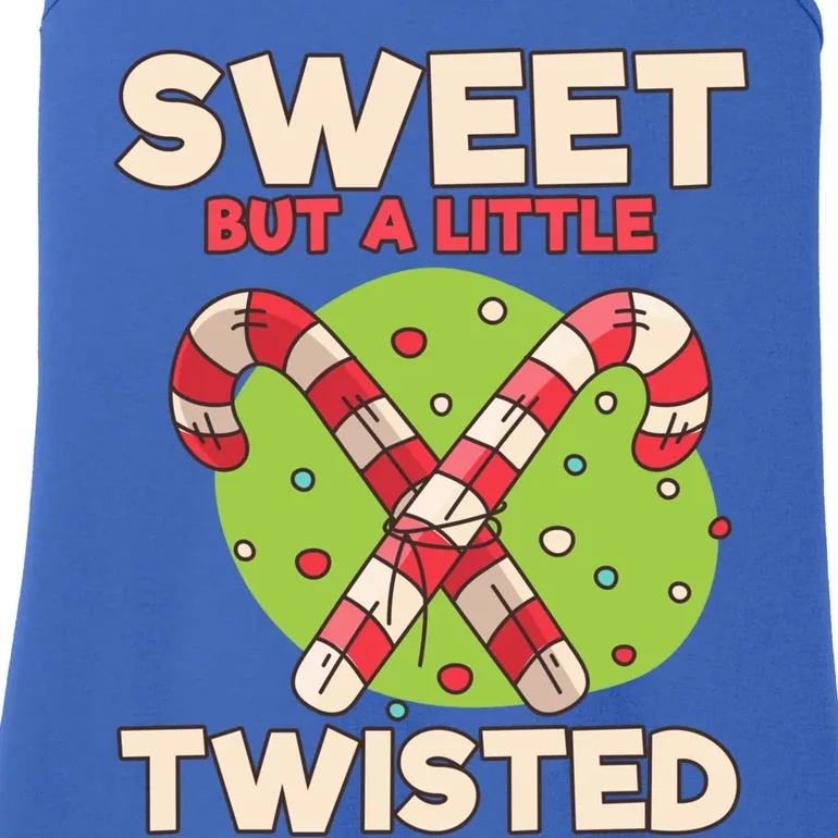 Sweet But Little Twisted Candy Cane Gift Ladies Essential Tank