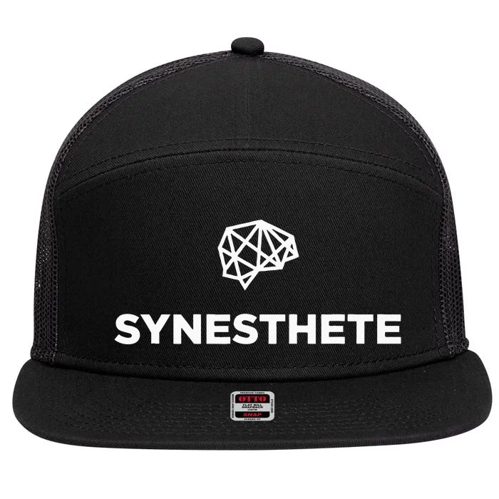 Synesthesia Brain Logo 7 Panel Mesh Trucker Snapback Hat