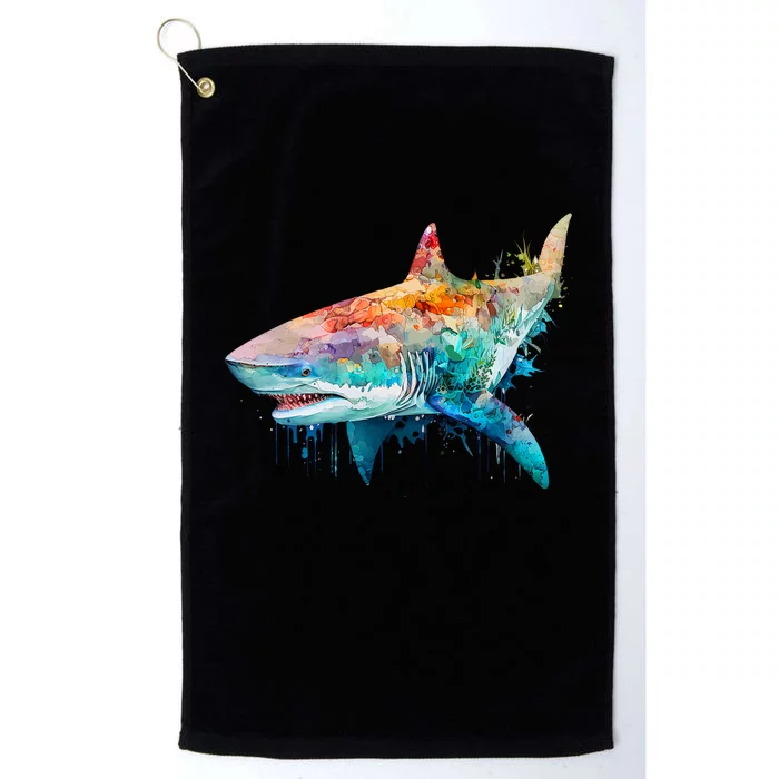 Shark Beach Lover Ocean Animal Novelty Platinum Collection Golf Towel