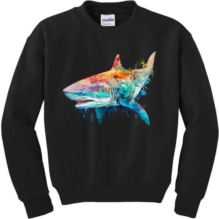 Shark Beach Lover Ocean Animal Novelty Kids Sweatshirt