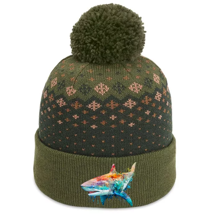 Shark Beach Lover Ocean Animal Novelty The Baniff Cuffed Pom Beanie