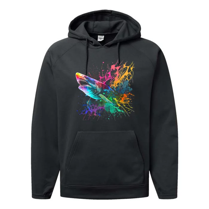 Shark Beach Lover Ocean Animal Novelty Performance Fleece Hoodie