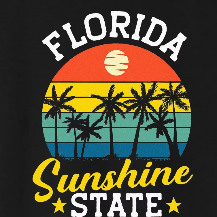 Summer Beach Lover Florida Sunshine State Women's Crop Top Tee