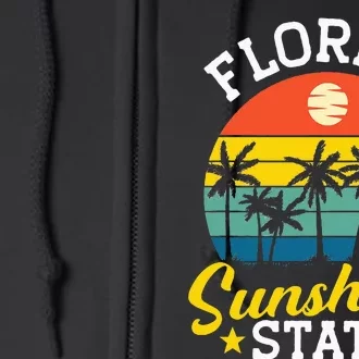 Summer Beach Lover Florida Sunshine State Full Zip Hoodie