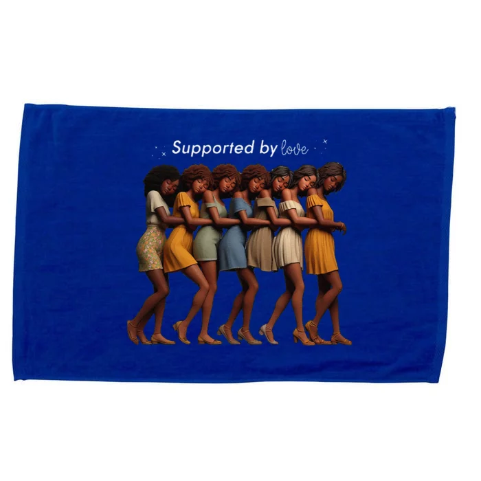 Supported By Love Funny Leaning Lean Together Microfiber Hand Towel