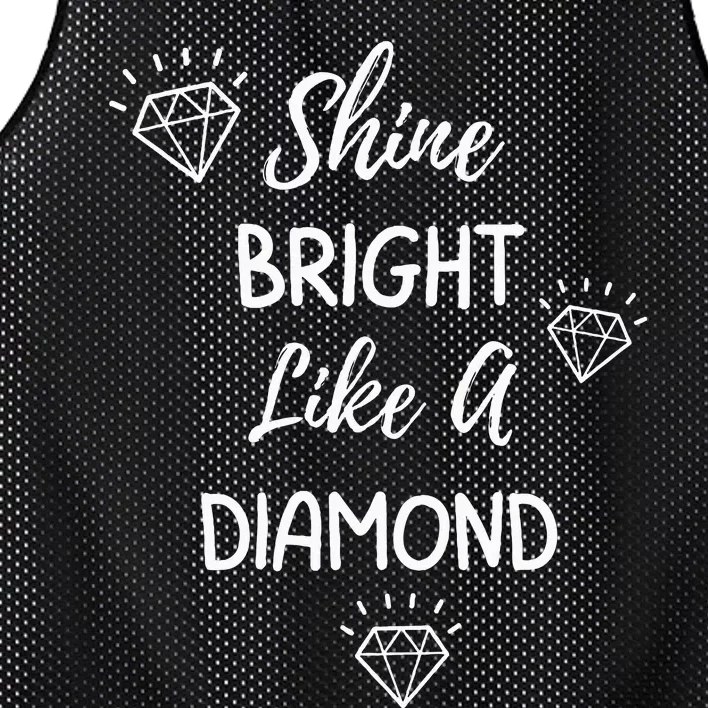 Shine Bright Like A Diamond Mesh Reversible Basketball Jersey Tank