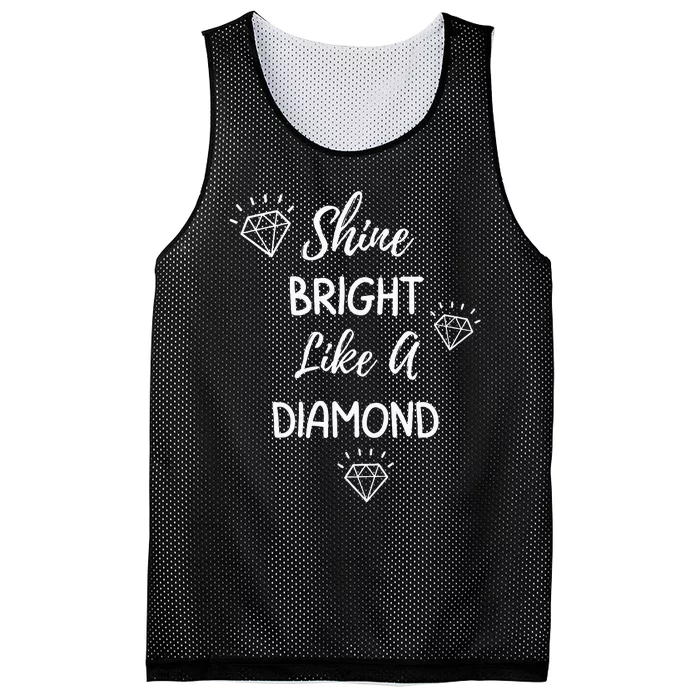 Shine Bright Like A Diamond Mesh Reversible Basketball Jersey Tank