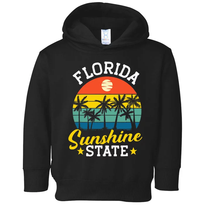 Summer Beach Lover Florida Sunshine State Toddler Hoodie