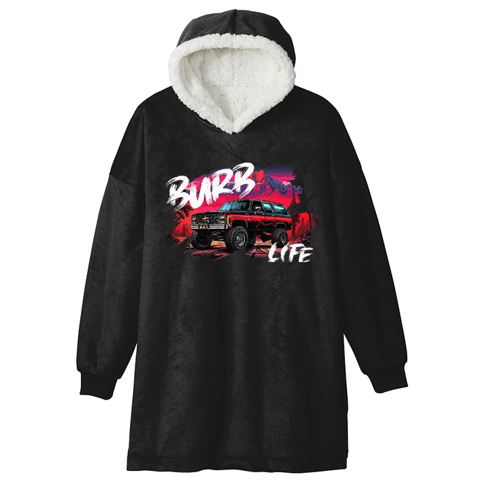 Squarebody Burb Life Truck Squarebody Suburban Hooded Wearable Blanket