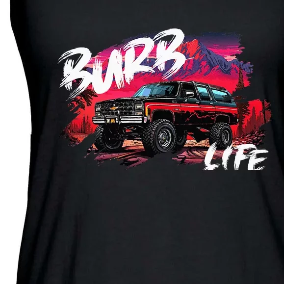 Squarebody Burb Life Truck Squarebody Suburban Ladies Essential Flowy Tank