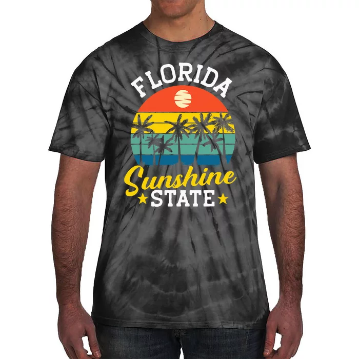 Summer Beach Lover Florida Sunshine State Tie-Dye T-Shirt