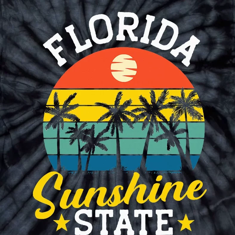 Summer Beach Lover Florida Sunshine State Tie-Dye T-Shirt