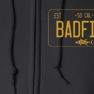 Socal Badfish License Plate Full Zip Hoodie