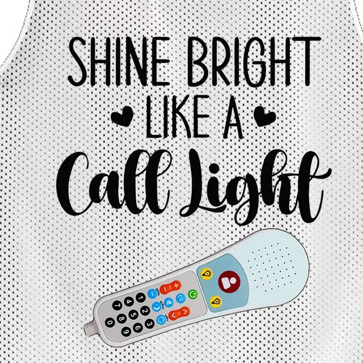 Shines Bright Like Call Light Funny Nurse Aide ER ICU Nurse Mesh Reversible Basketball Jersey Tank