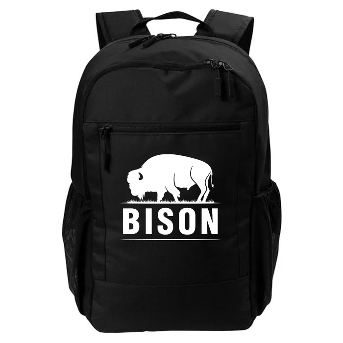 Simple Bison Logo Daily Commute Backpack