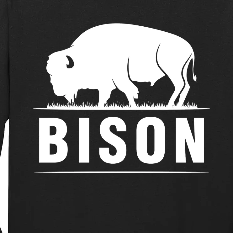 Simple Bison Logo Tall Long Sleeve T-Shirt