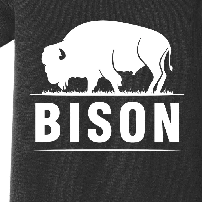 Simple Bison Logo Baby Bodysuit