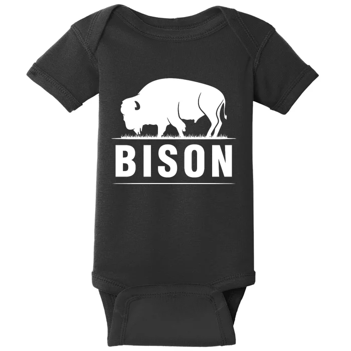 Simple Bison Logo Baby Bodysuit