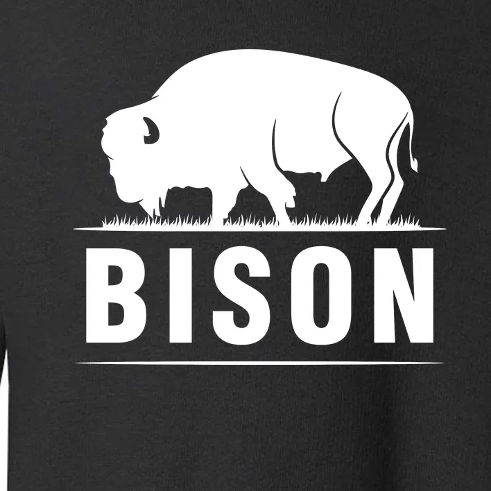 Simple Bison Logo Toddler Sweatshirt