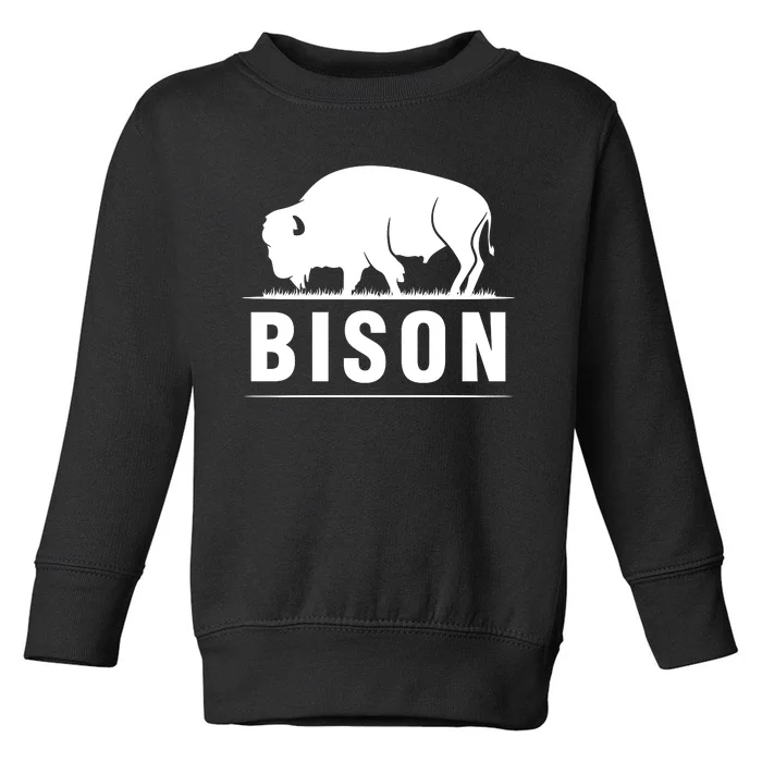 Simple Bison Logo Toddler Sweatshirt