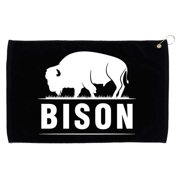 Simple Bison Logo Grommeted Golf Towel