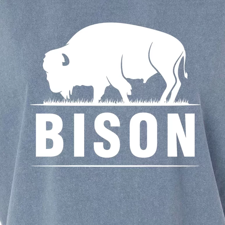 Simple Bison Logo Garment-Dyed Women's Muscle Tee