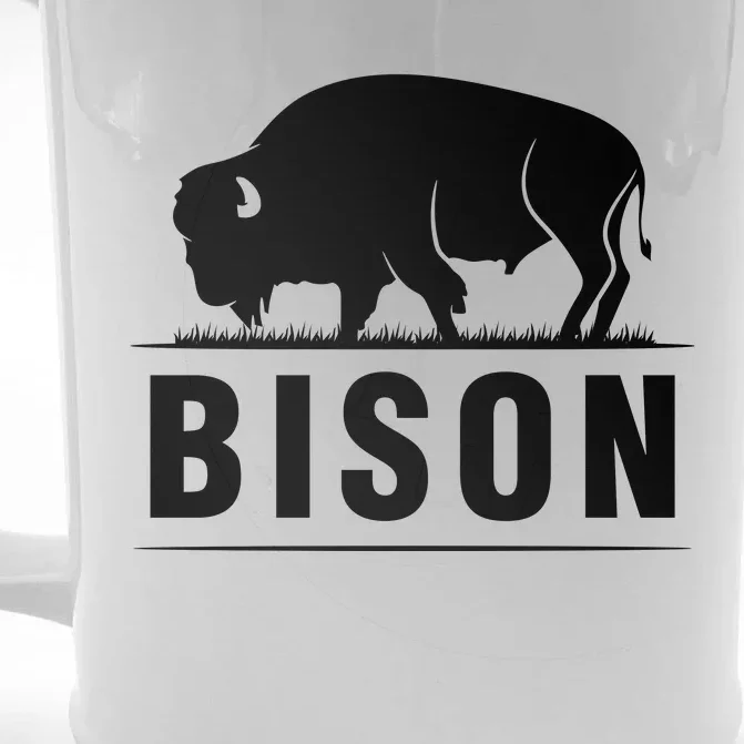 Simple Bison Logo Front & Back Beer Stein