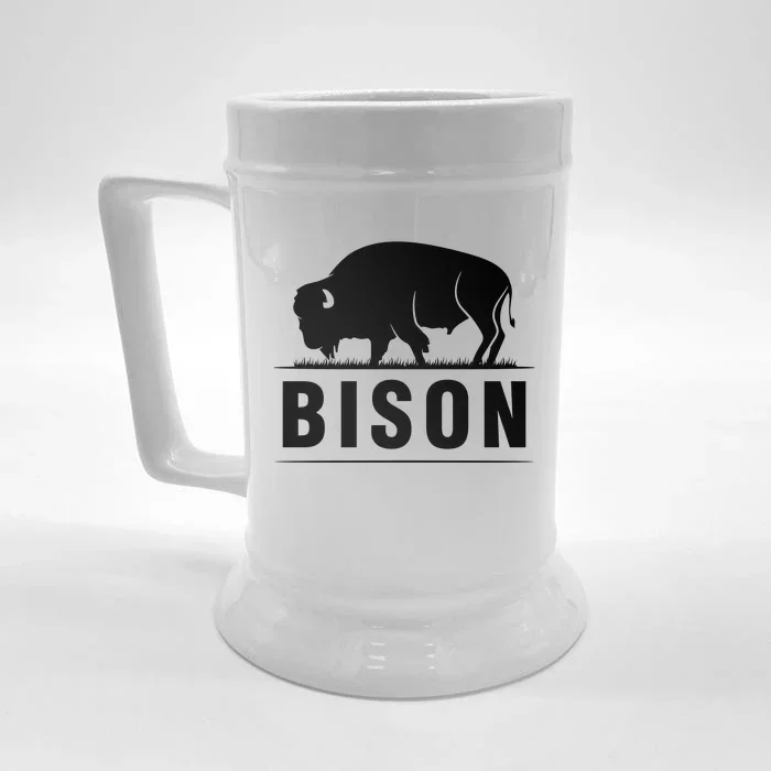 Simple Bison Logo Front & Back Beer Stein