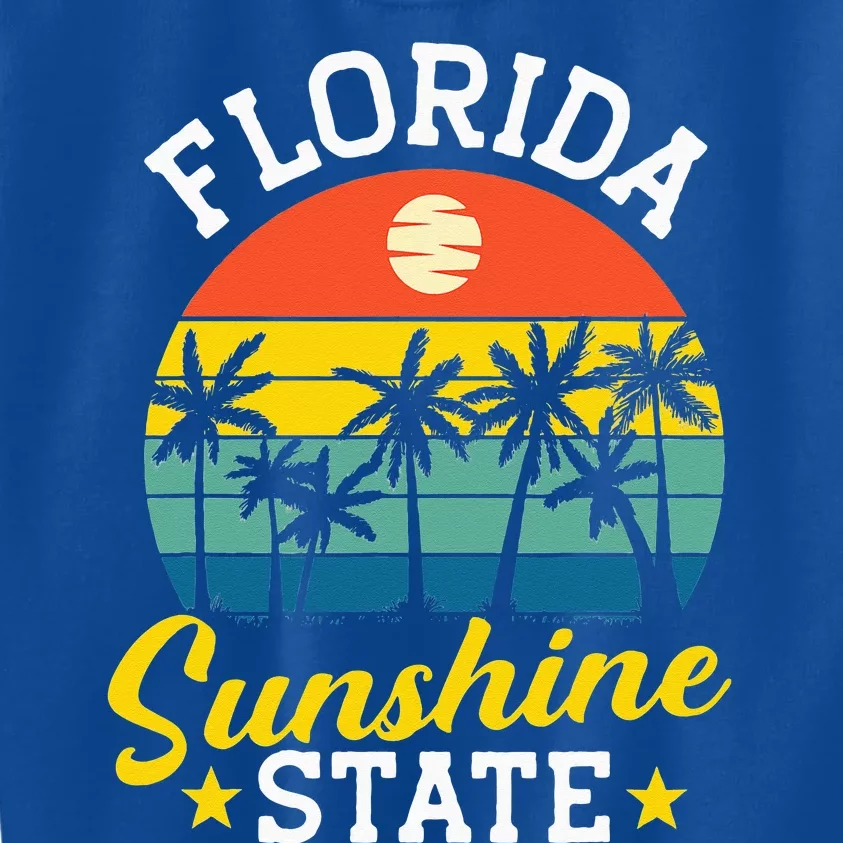 Summer Beach Lover Florida Sunshine State Kids Sweatshirt