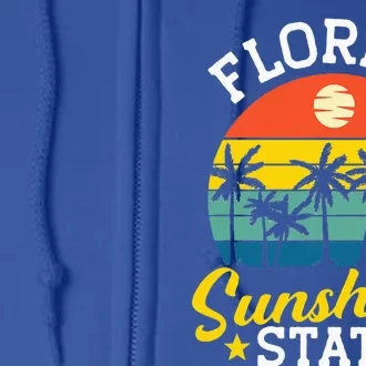 Summer Beach Lover Florida Sunshine State Full Zip Hoodie