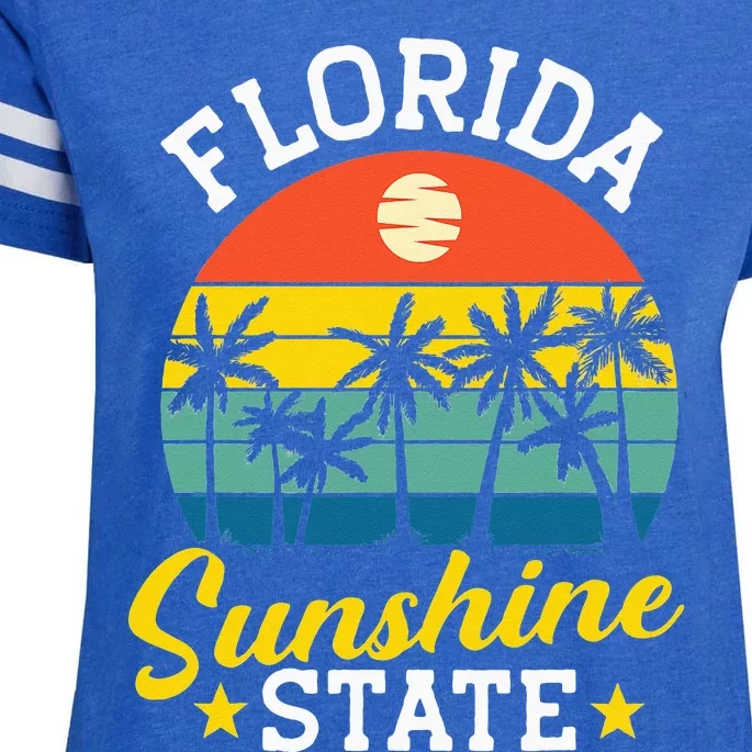 Summer Beach Lover Florida Sunshine State Enza Ladies Jersey Football T-Shirt