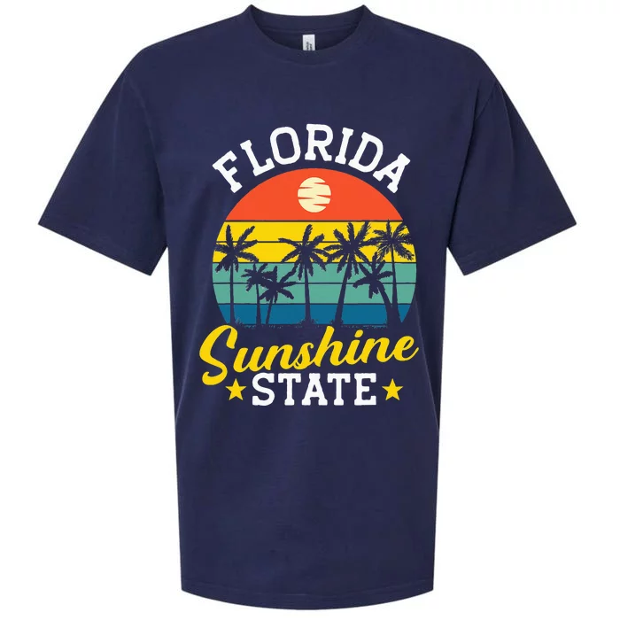 Summer Beach Lover Florida Sunshine State Sueded Cloud Jersey T-Shirt