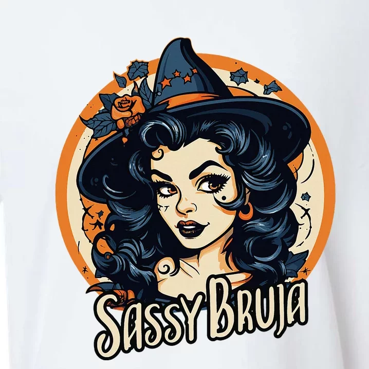 Sassy Bruja Latina Mexican Halloween Witch Sueded Cloud Jersey T-Shirt