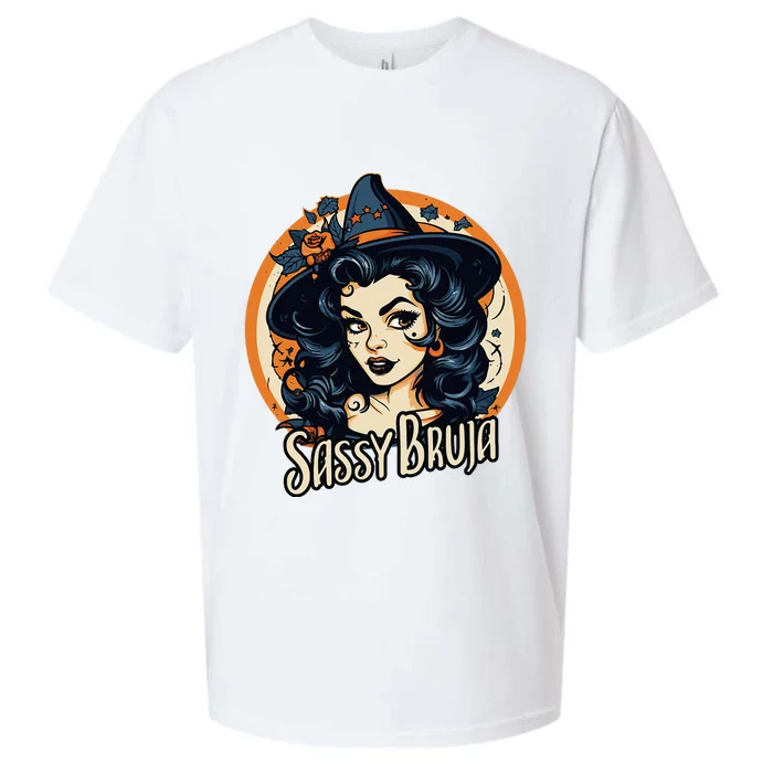 Sassy Bruja Latina Mexican Halloween Witch Sueded Cloud Jersey T-Shirt