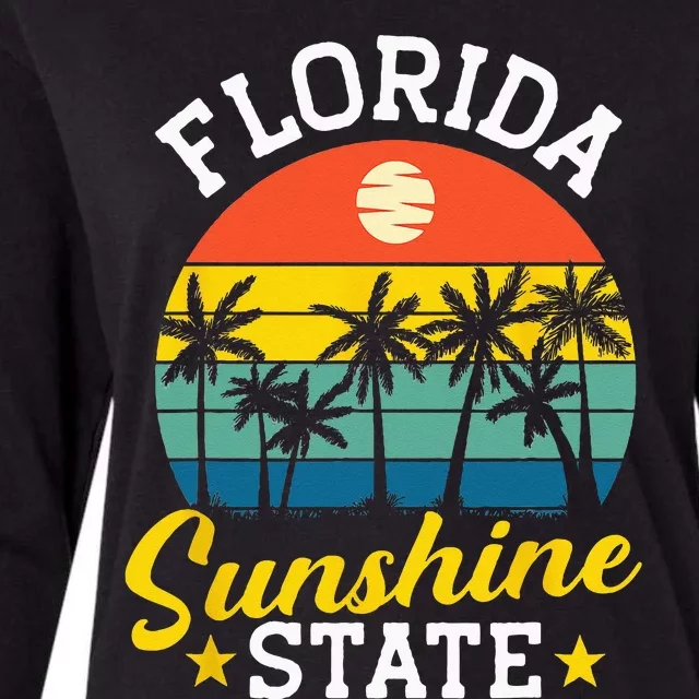 Summer Beach Lover Florida Sunshine State Womens Cotton Relaxed Long Sleeve T-Shirt