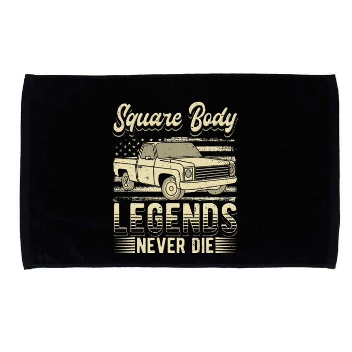 Square Body Legends Never Die Artwork For A Truck Driver Microfiber Hand Towel