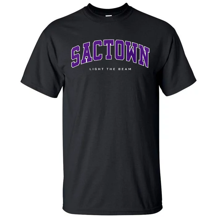 Sacramento Basketball Light The Beam Basketball Tall T-Shirt