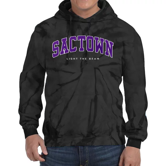 Sacramento Basketball Light The Beam Basketball Tie Dye Hoodie