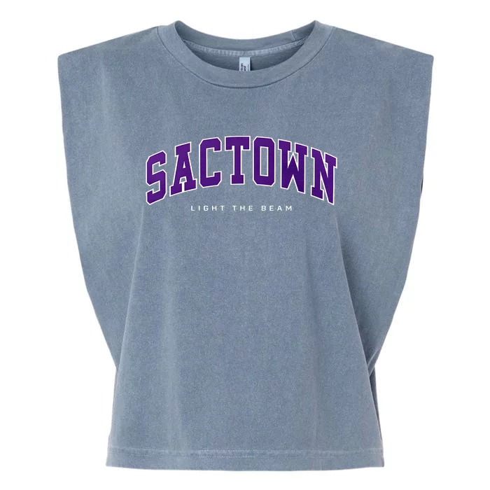 Sacramento Basketball Light The Beam Basketball Garment-Dyed Women's Muscle Tee