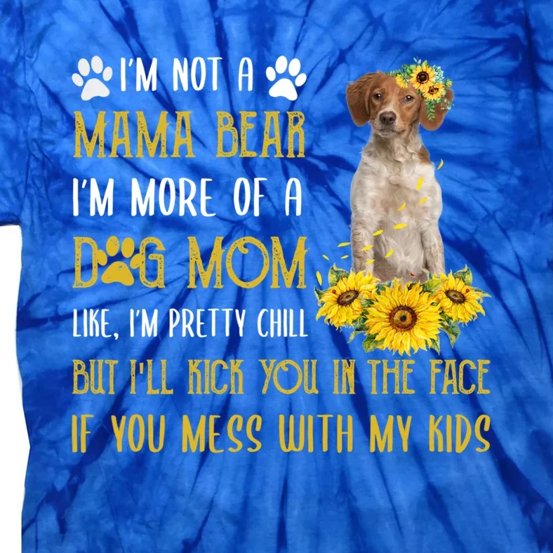 Sunflower Brittany Mom Mothers Day Dog Mom Gift Tie-Dye T-Shirt