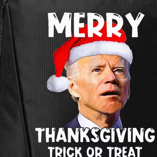 Santa Biden Merry Thanksgiving Trick Or Treat Christmas Meme City Backpack