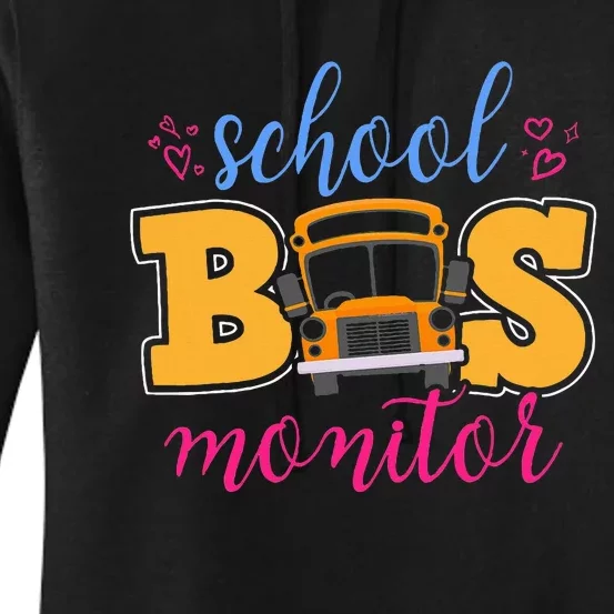 School Bus Monitor Heart Women's Pullover Hoodie