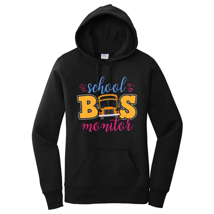 School Bus Monitor Heart Women's Pullover Hoodie