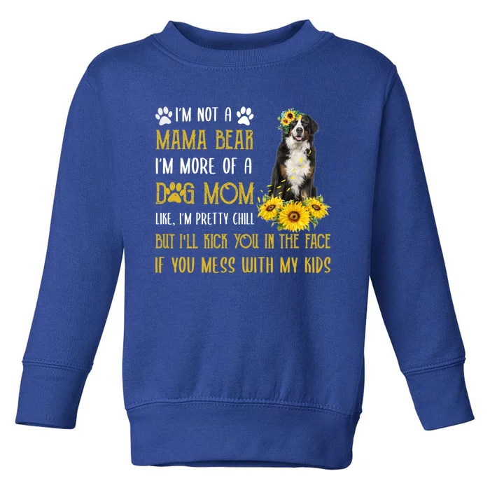 Sunflower Bernese Mountain Mom Mothers Day Dog Mom Cool Gift Toddler Sweatshirt