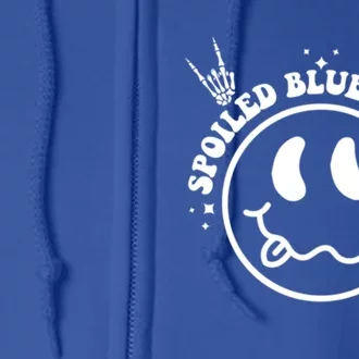 Spoiled By My Blue Collar Funny Wife Groovy (Two Side) Cute Gift Full Zip Hoodie