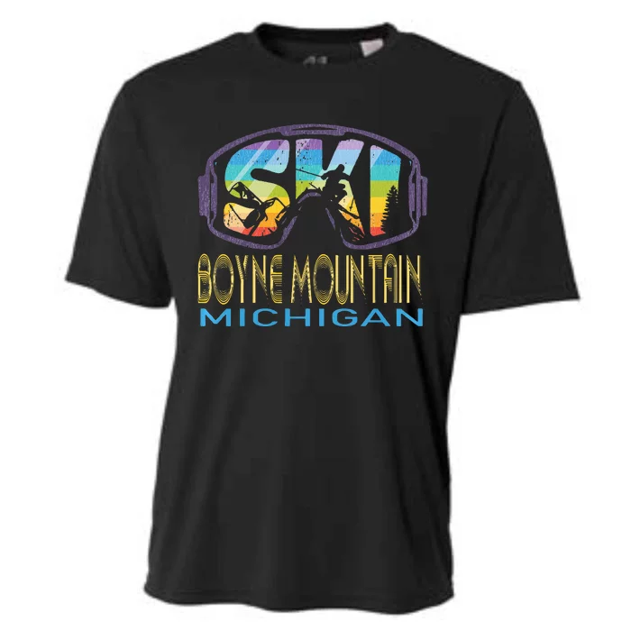 Ski Boyne Mountain Michigan Skiing Vacation Cooling Performance Crew T-Shirt