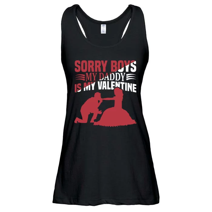 Sorry Boys My Daddy Is My Valentine Ladies Essential Flowy Tank