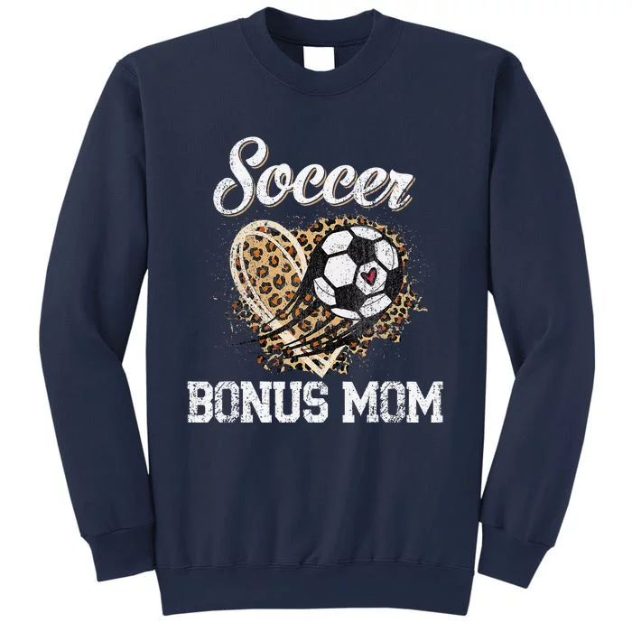 Soccer Bonus Mom Leopard Heart Proud Mom Sport Lover Sweatshirt