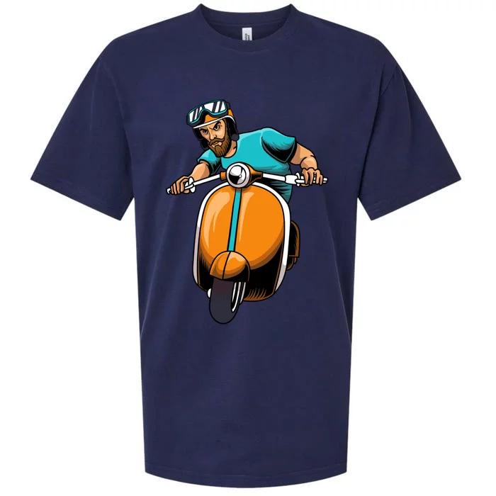 Scooter Bike Motorbike Scoot Gift Moped Scooter Gift Sueded Cloud Jersey T-Shirt