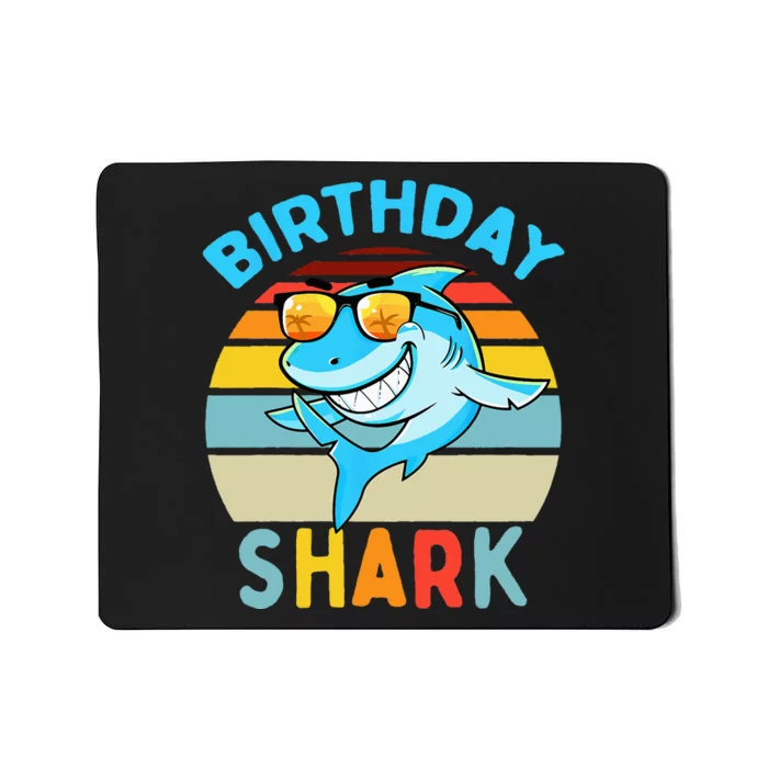 Shark Birthday Matching Family Mousepad